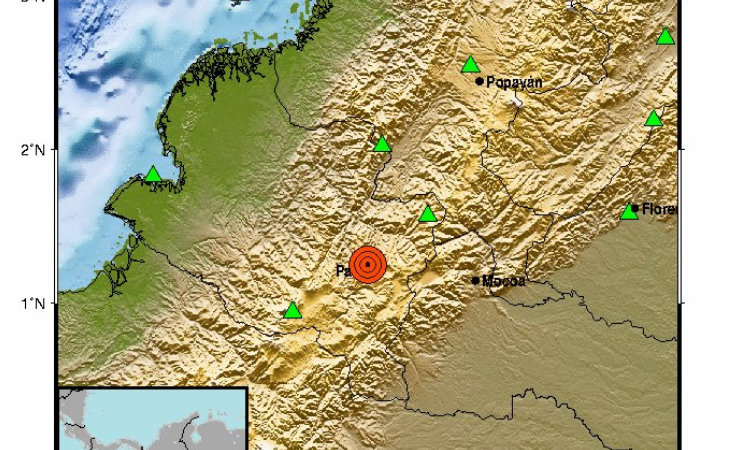 Terremoto cerca al Volcán Galeras 