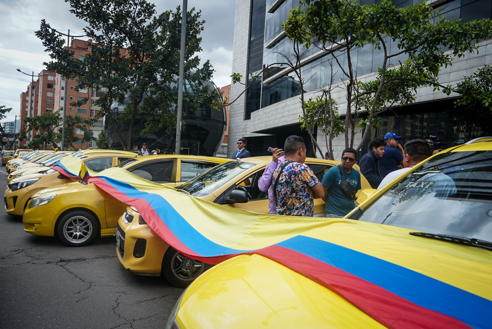 Taxistas en Bogotá 