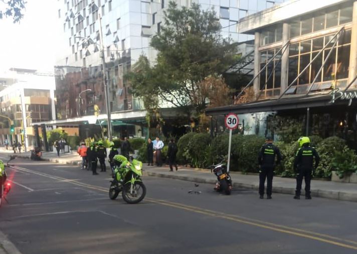 Esquema de policía tras balacera en Bogotá / Foto: X @ricarospina