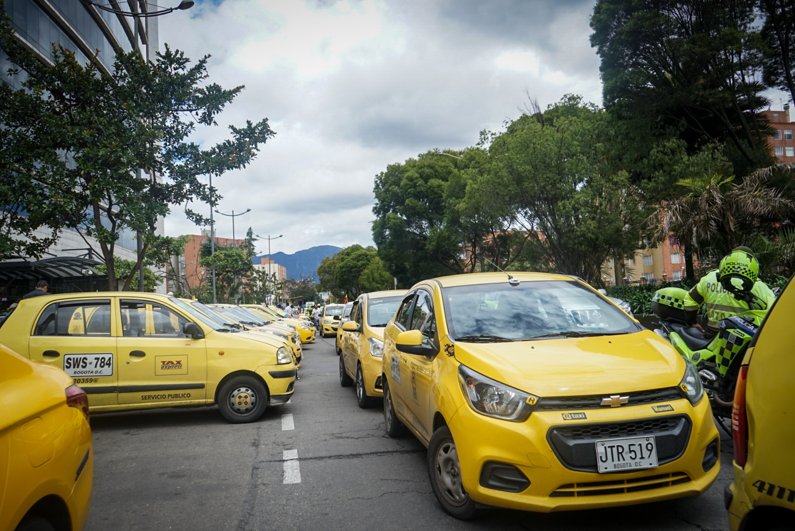 Taxistas en Bogotá 