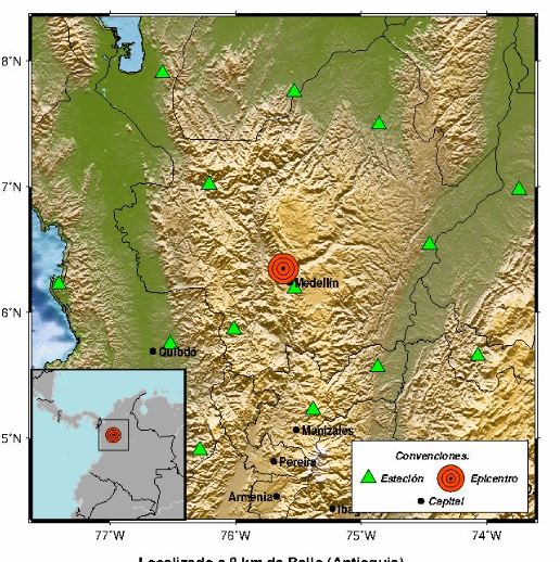 Sismo en Bello Antioquia 