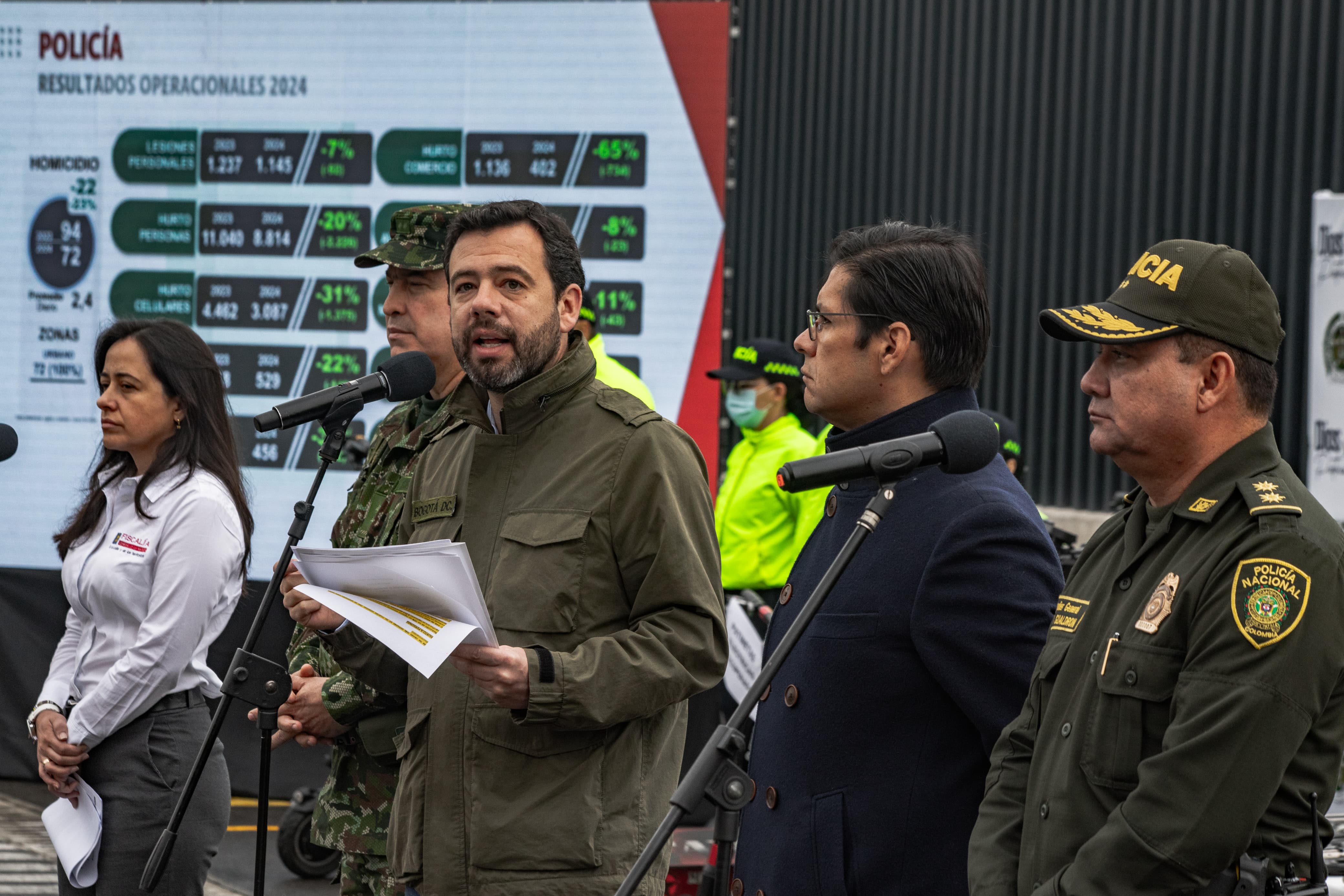 Alcalde Mayor de Bogotá entregando balance de su primer mes como mandatario 