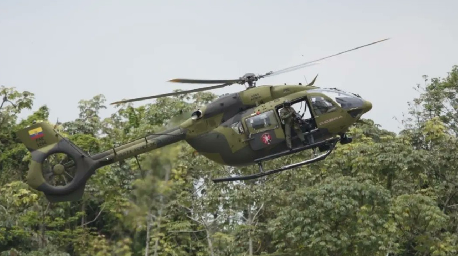Helicóptero militar accidentado en Ecuador