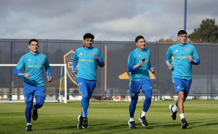 Entrenamiento de los jugadores del Boca Juniors