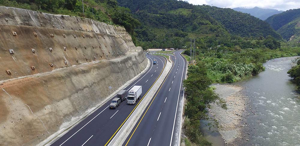 vías en Colombia