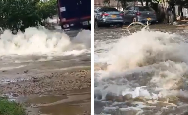 Daño en tubería de Cartagena