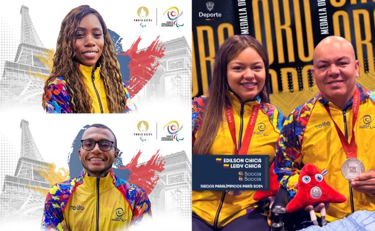 Leidy y Edilson Chica conquistaron la medalla de ORO en la final de Boccia BC4 equipos mixtos.