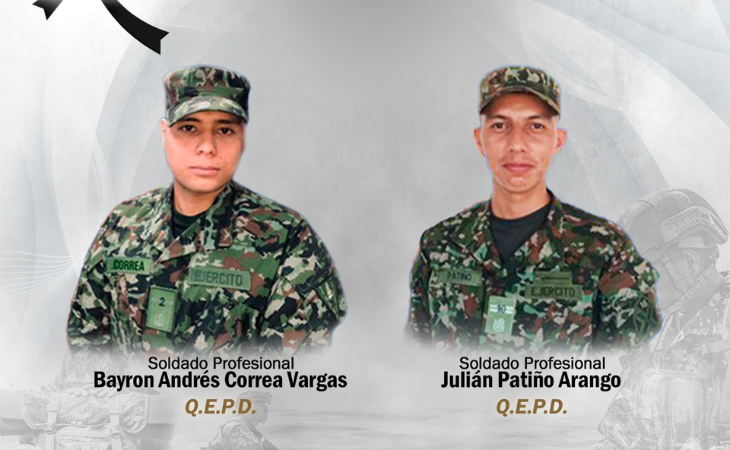 Soldados asesinados por el Eln