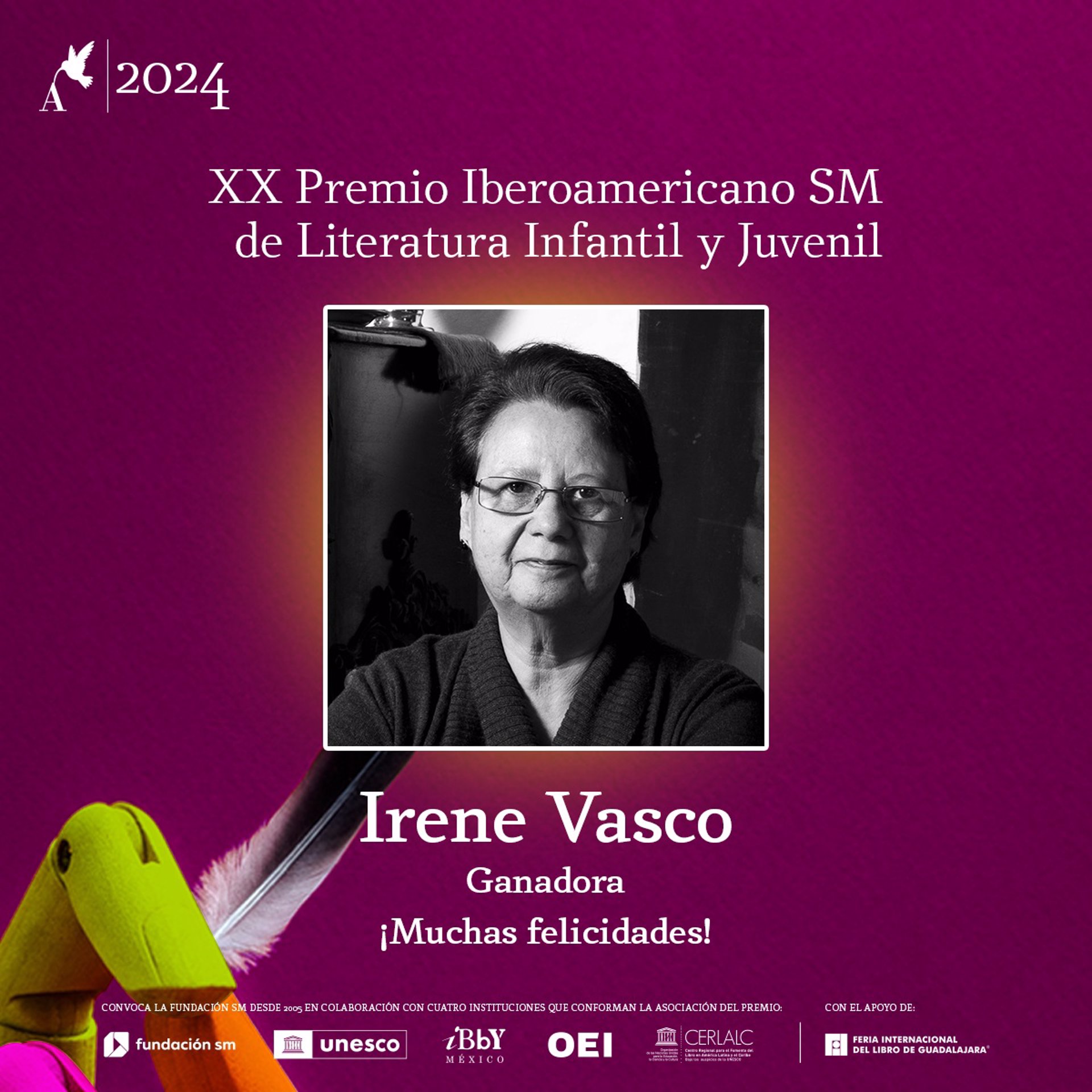 Irene Vasco ganó Premio Iberoamericano SM de Literatura Infantil y Juvenil