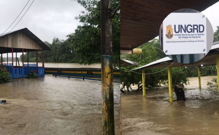 Inundaciones en el Chocó por fuertes lluvias 