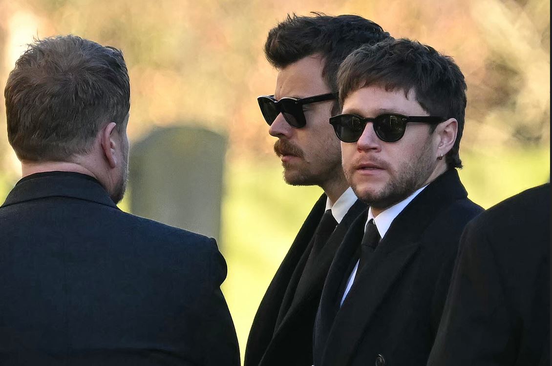 Niall Horan y Harry styles en el funeral de Lyam Pane