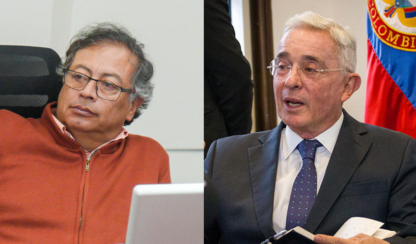 Gustavo Petro y Alvaro Uribe 