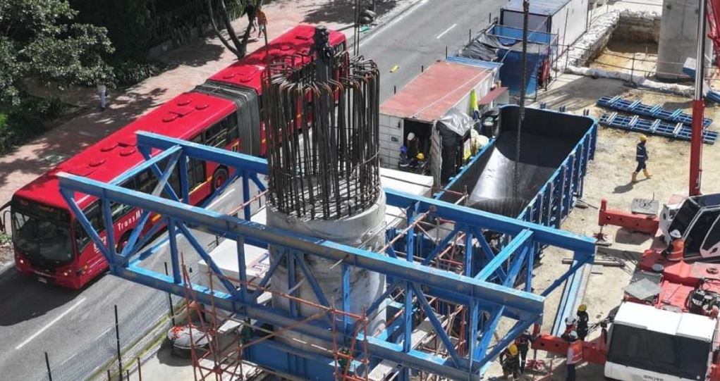 Obras del Metro de Bogotá por la Avenida Caracas