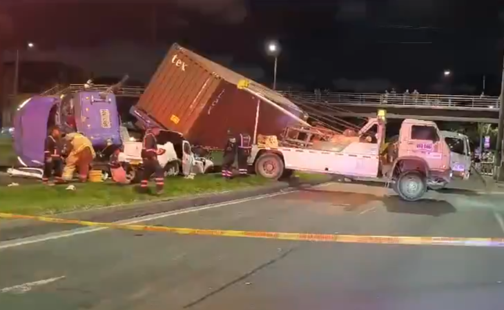 Tracomula accidentada en Bogotá