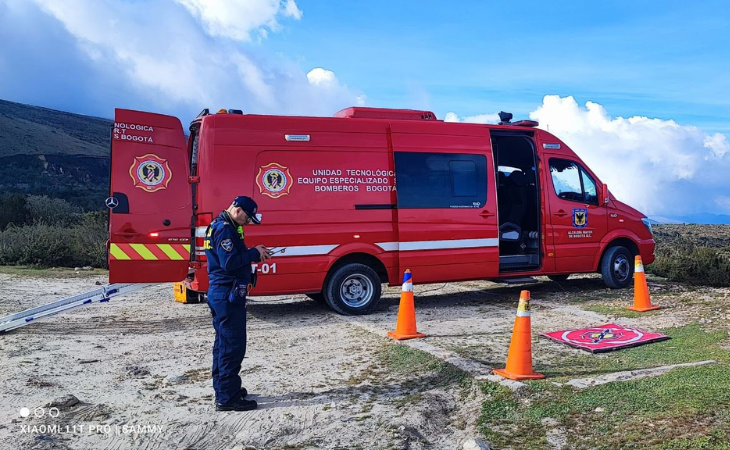 El cuerpo de Bomberos de Bogotá