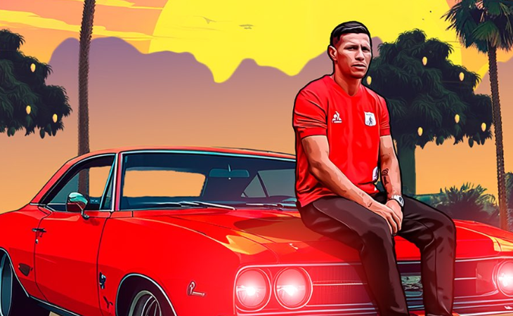 Carrascal con camiseta del América de Cali