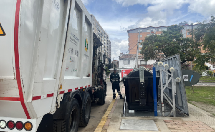 Contenedores de basura en Bogotá