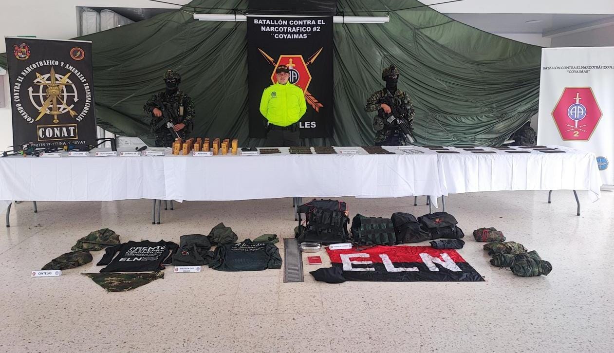 Incautan armas y drones del Eln