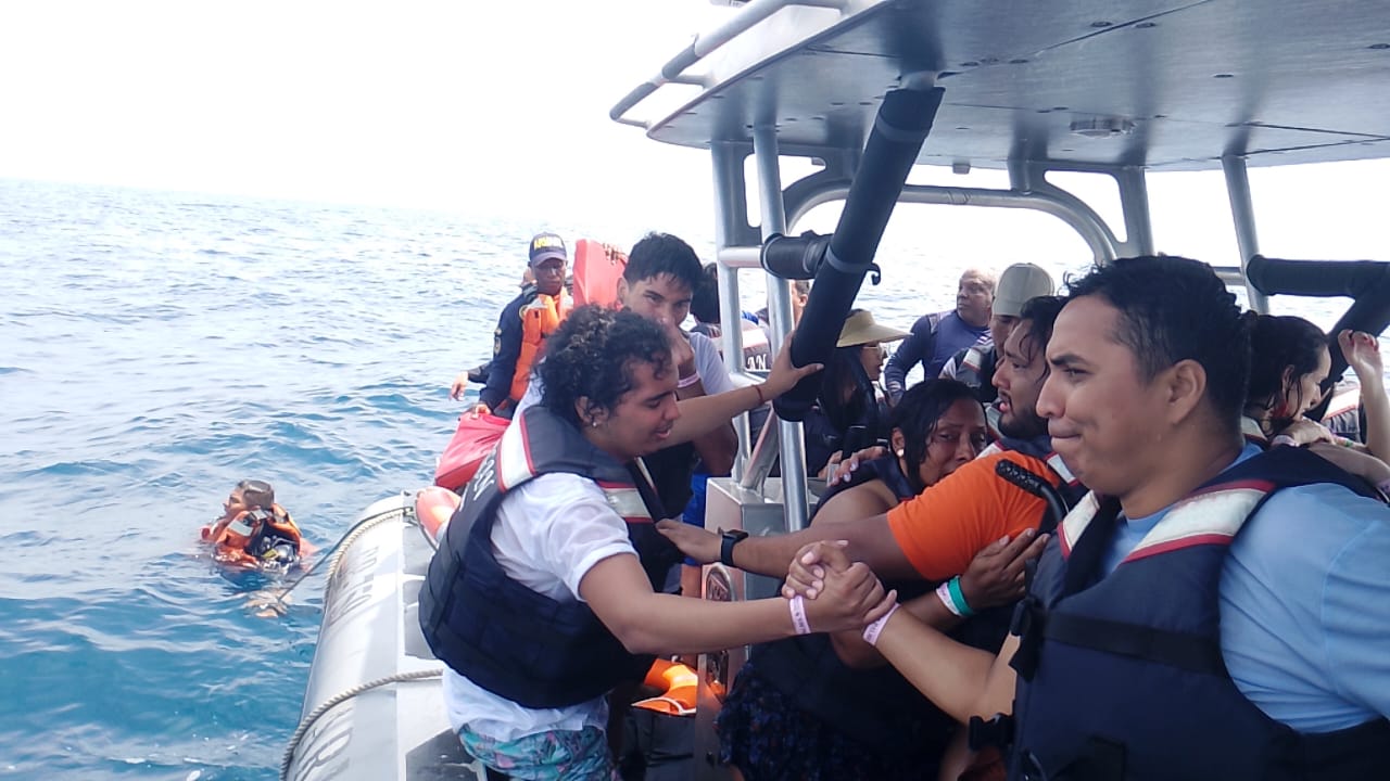 Turistas rescatados