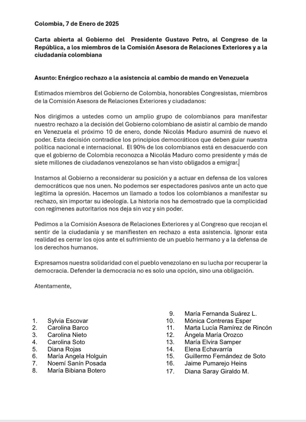 Carta de rechazo