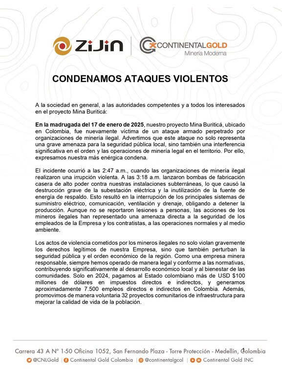 Carta de la multinacional