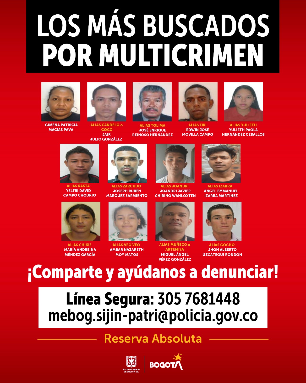 Los más buscados en Bogotá